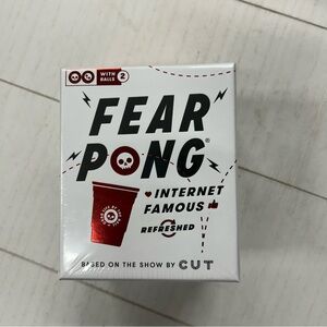 NEW UNOPENED Hasbro by Cut Fear Pong adult drinking game‎ cards beer pong
